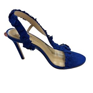Jessica Simpson Blue Floral Heels
